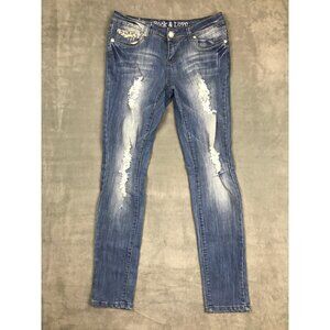 Rock & Love Jeans Juniors 9 Skinny Bedazzled Distressed